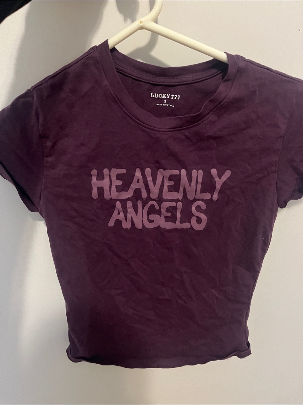 Lucky Brand Purple 'Heavenly Angels' Short Sleeve Graphic Tee
